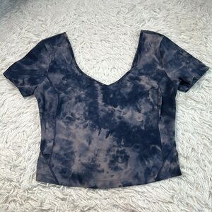 Lululemon Align T-shirt Diamond Dye Lunar Rock True Navy